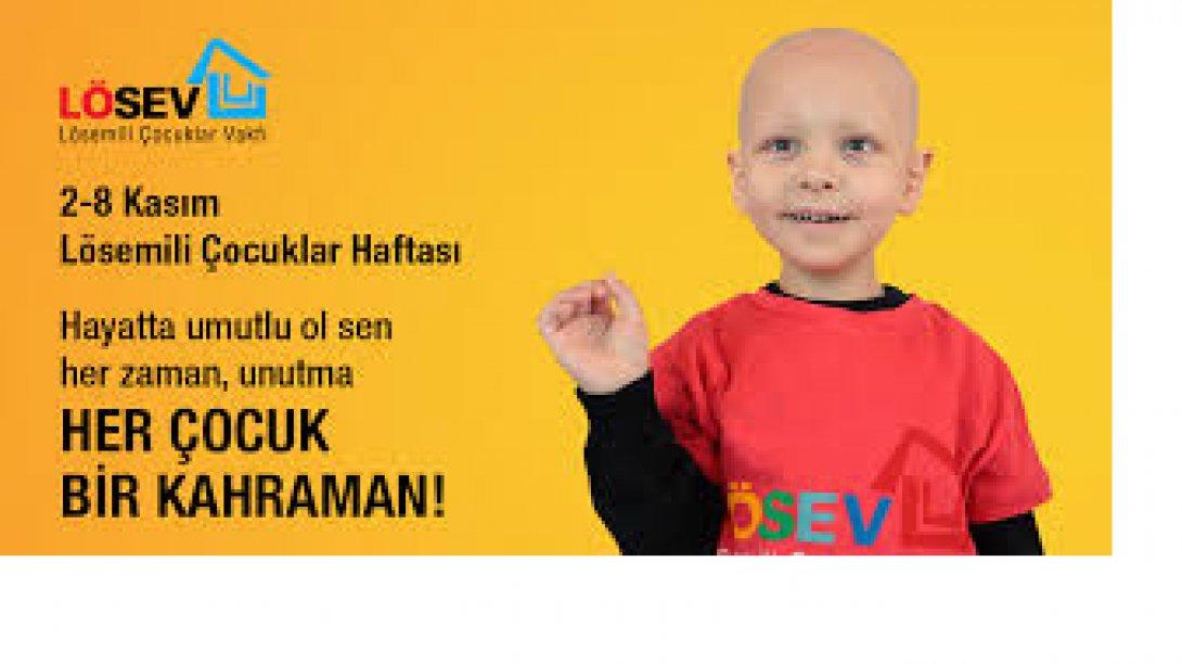 İlçe Milli Eğitim Müdürümüz Oğuz AK'ın 2-8 Kasım Lösemili Çocuklar Haftası mesajı